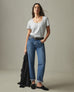 Women's Classic Cotton Scoop Tee - Pearl Blue